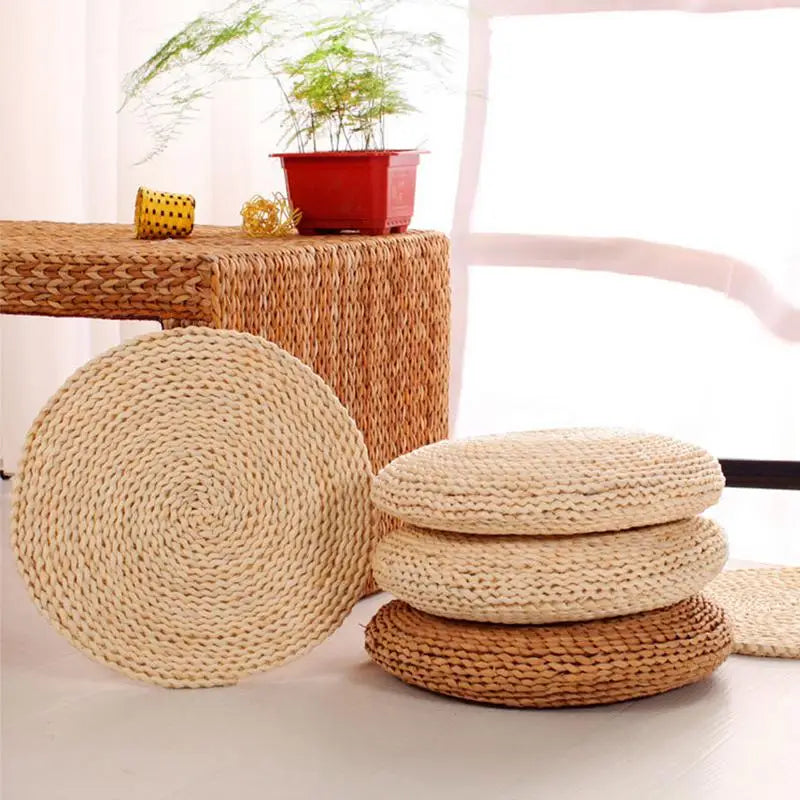 Natural Straw Weave Meditation Cushion