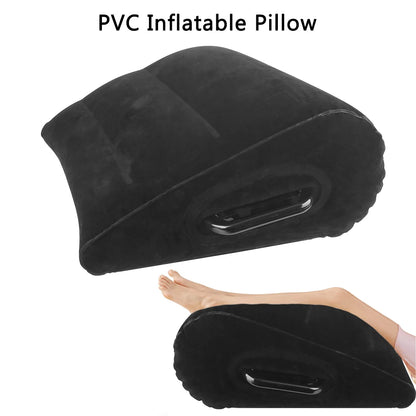 Wedge Pillow Cushion - Inflates for Travel Deflates for Storage