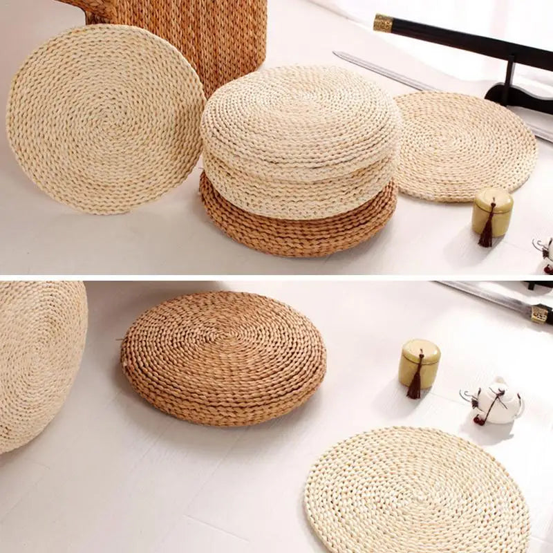 Natural Straw Weave Meditation Cushion