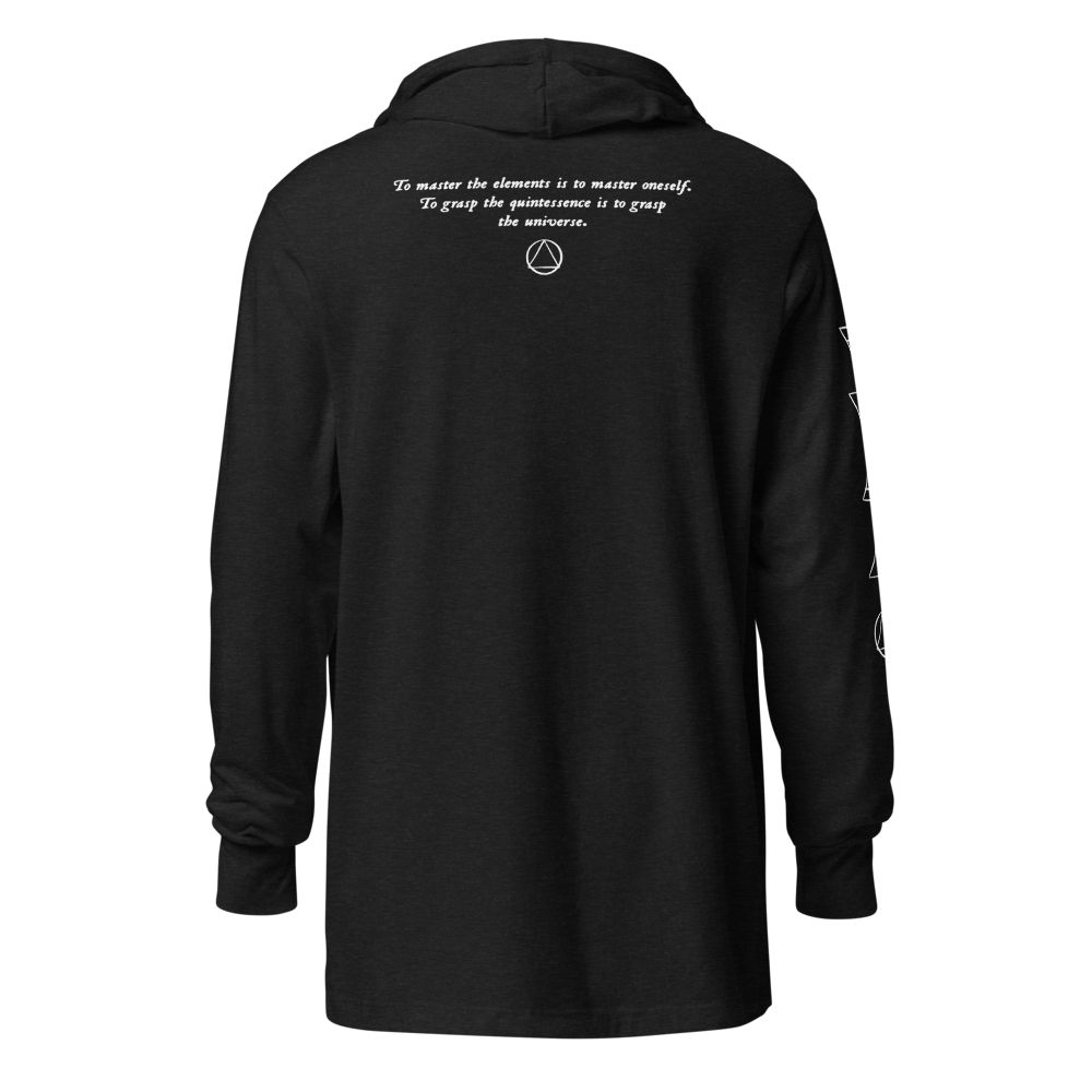 Alchemical Element Unisex Hooded long-sleeve tee - Earth Water Air Fire Quintessence