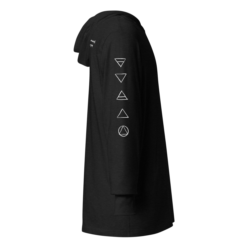 Alchemical Element Unisex Hooded long-sleeve tee - Earth Water Air Fire Quintessence